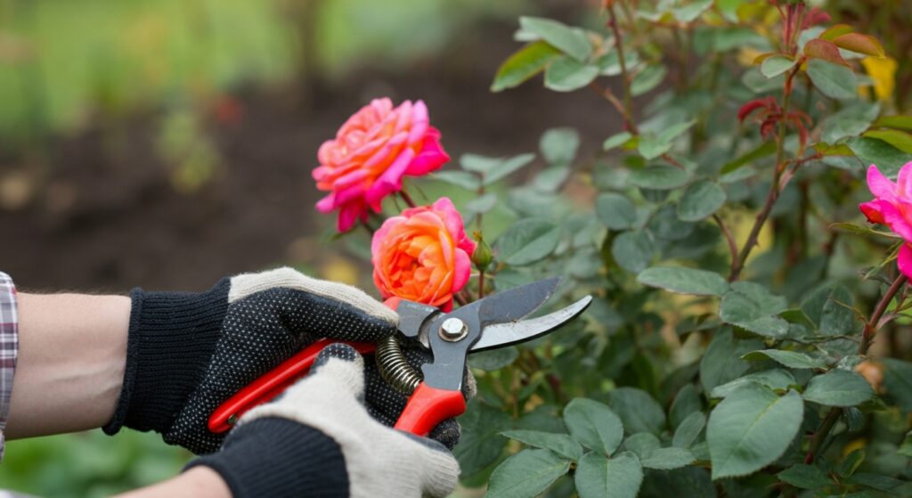 couper des rosiers