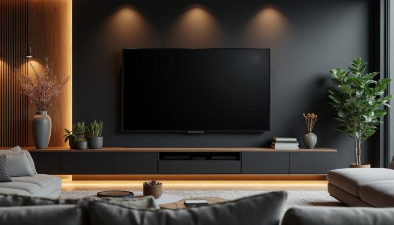 découvrez les meilleures façons d'installer un mur tv avec palette noire dans votre maison. transformez votre espace de vie avec nos conseils pratiques et tendances déco pour créer un coin divertissant élégant et fonctionnel.