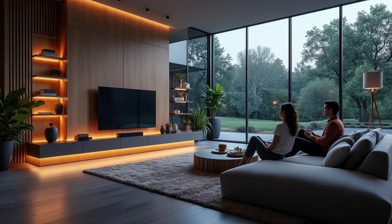 découvrez les tendances 2025 pour aménager votre salon avec un meuble tv devant une fenêtre. créez une ambiance chaleureuse et moderne en intégrant des designs innovants et fonctionnels qui harmonisent confort et style.