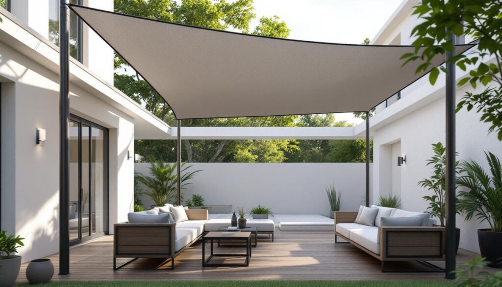 apportez style et protection à votre jardin avec nos voiles d'ombrage rectangulaires. créez un espace extérieur confortable et esthétique tout en vous protégeant du soleil.