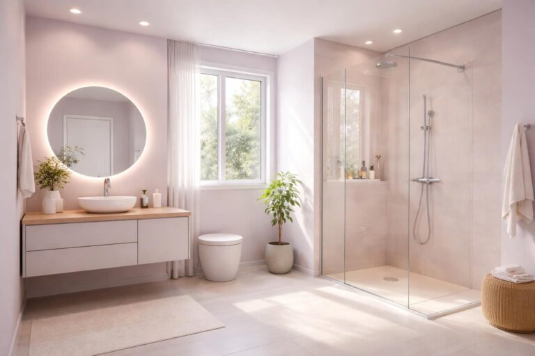 découvrez comment aménager une salle de bain mauve clair pour une ambiance douce et lumineuse, alliant élégance et sérénité.
