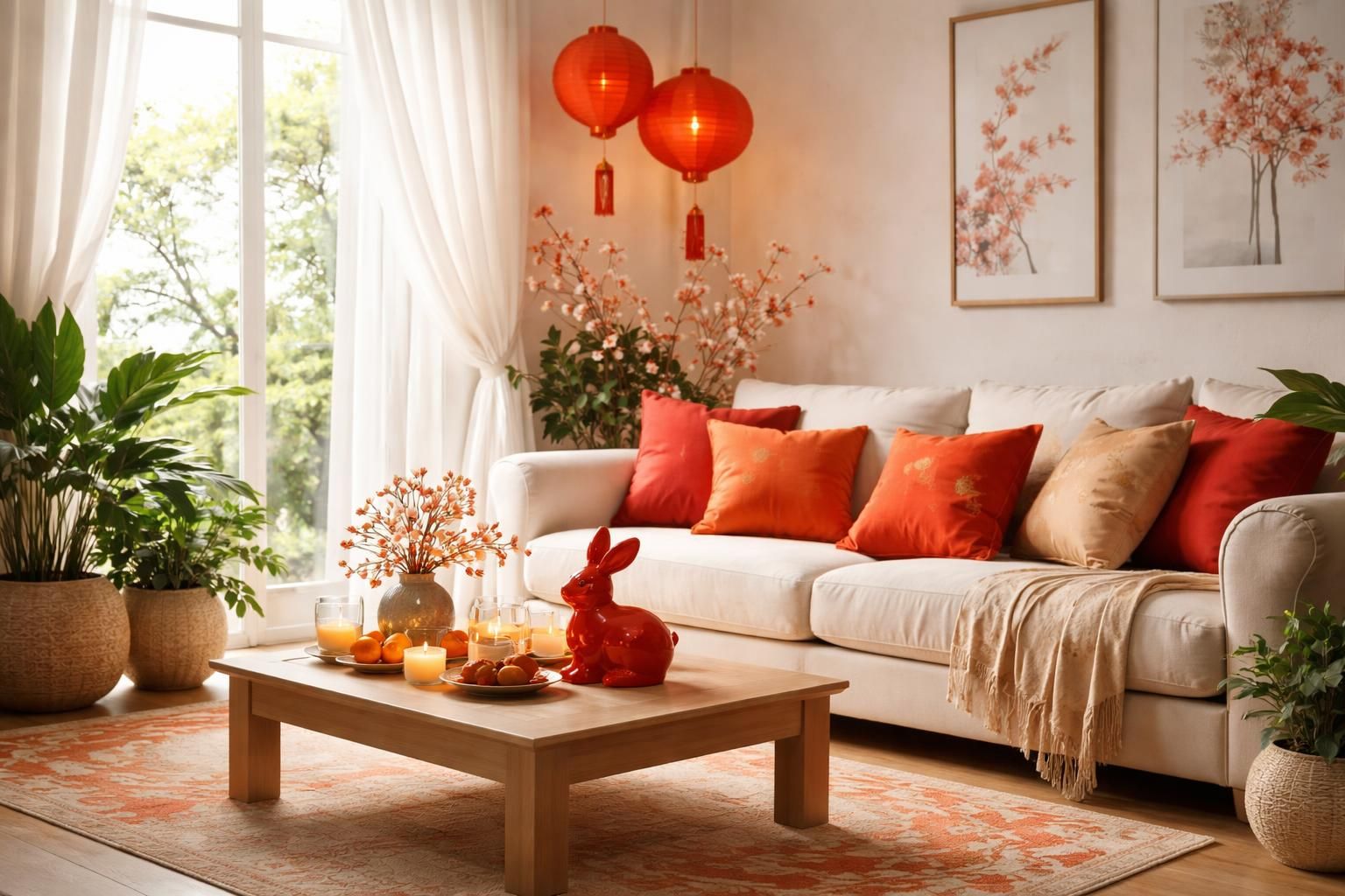 découvrez comment aménager un salon serein et harmonieux pour accueillir l'année du lapin de feu, avec des conseils déco apaisants et symboliques.
