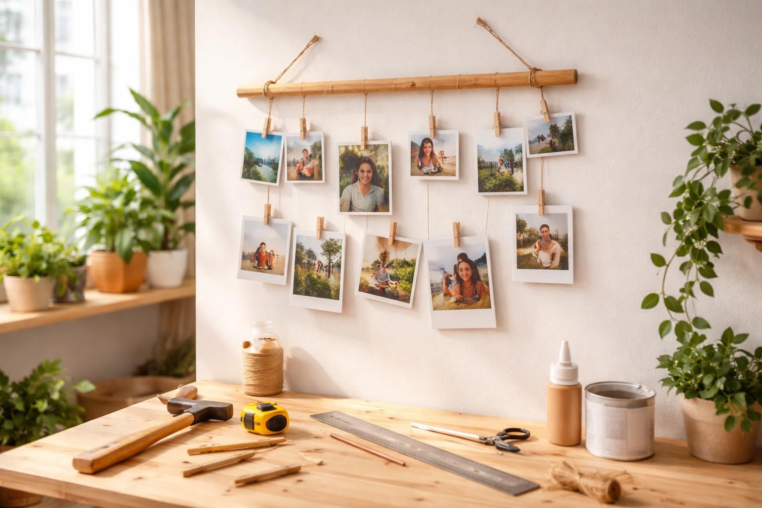 apprenez à fabriquer un porte-photo mural grâce à ce tutoriel diy simple et créatif pour une décoration personnalisée et unique dans votre intérieur.