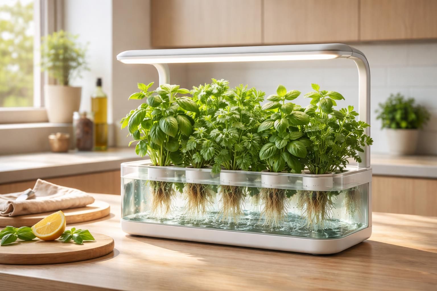 découvrez comment cultiver vos herbes aromatiques chez vous grâce aux jardins hydroponiques, une méthode sans terre simple et efficace pour un jardinage urbain réussi.