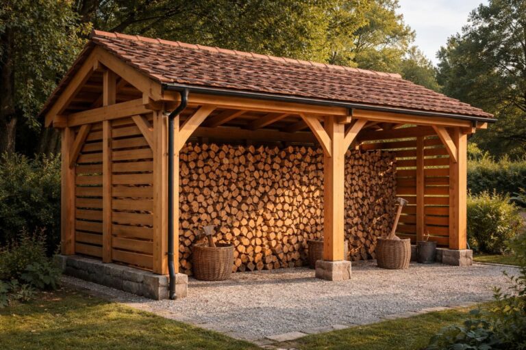 découvrez un plan détaillé pour construire un abri à bois de chauffage à la fois robuste et esthétique, alliant fonctionnalité et design pour protéger votre bois efficacement.