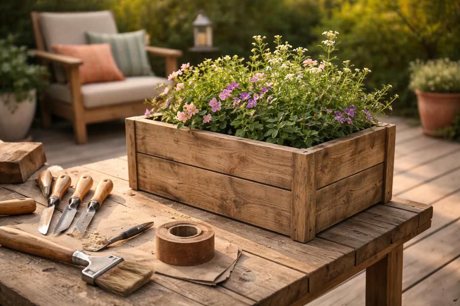 apprenez à fabriquer facilement un pot de fleur en bois fait maison pour sublimer votre terrasse avec notre guide diy simple et pratique.