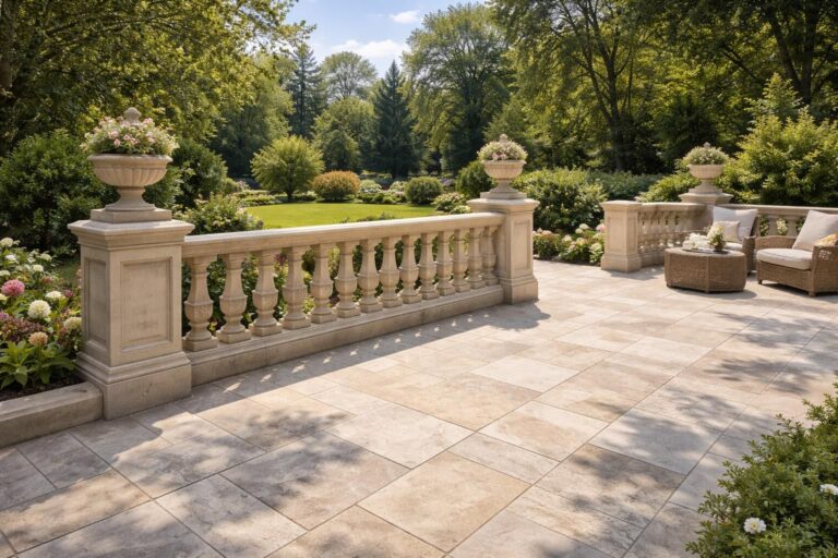découvrez comment faire construire une terrasse élégante avec une balustrade en pierre naturelle pour un extérieur durable et esthétique.
