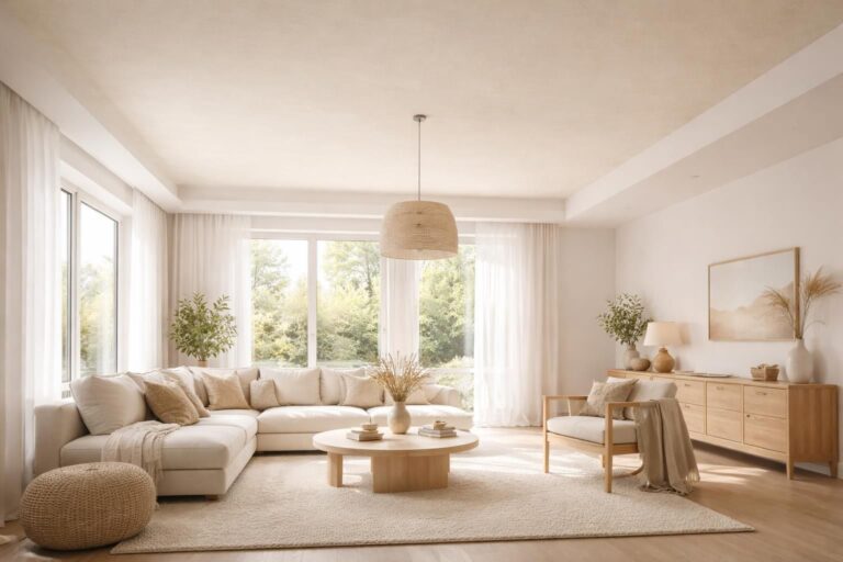 découvrez comment le plafond couleur lin apporte douceur et luminosité à votre pièce, créant une ambiance chaleureuse et apaisante.