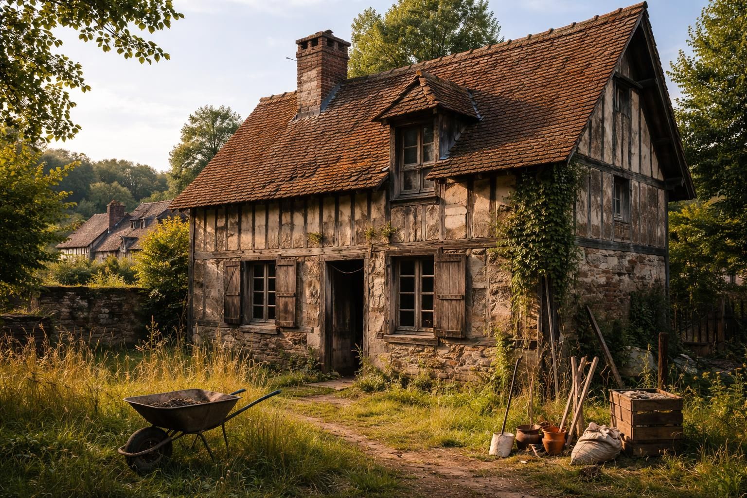 découvrez cette maison à rénover à pont-l'évêque, une opportunité rare en normandie pour créer la maison de vos rêves. emplacement idéal, potentiel exceptionnel.