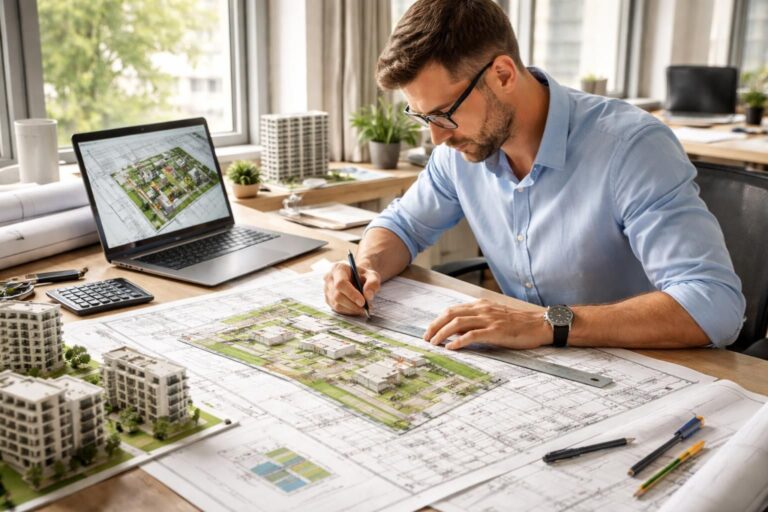 découvrez qui est responsable de la réalisation du plan de masse nécessaire pour déposer un permis de construire et quelles sont les étapes clés pour sa création.
