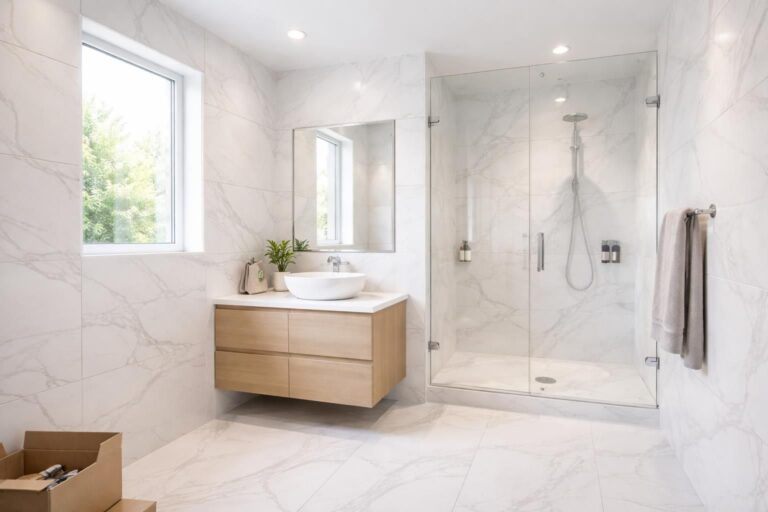 découvrez notre revêtement de rénovation pour salle de bain et transformez votre espace en un clin d'œil avec style et facilité.