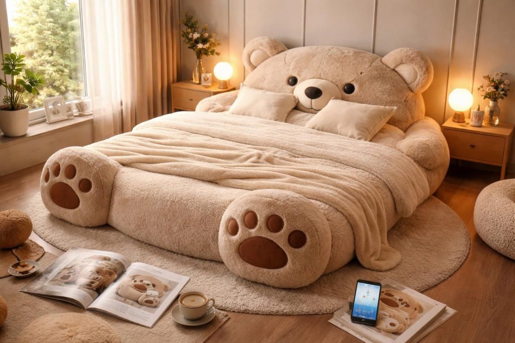 découvrez l'histoire fascinante du lit en forme de nounours pour adultes deux personnes et son succès croissant, alliant originalité, confort et design unique.
