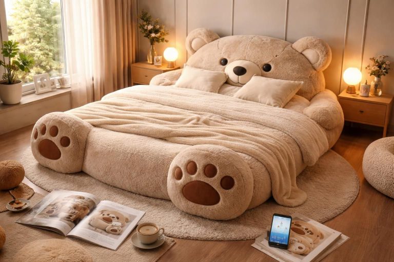 découvrez l'histoire fascinante du lit en forme de nounours pour adultes deux personnes et son succès croissant, alliant originalité, confort et design unique.
