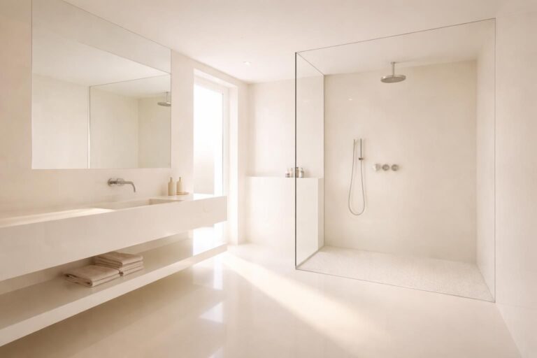 découvrez les avantages d'une salle de bain en résine, ses qualités esthétiques et pratiques, ainsi que le prix au m2 pour bien planifier votre rénovation.