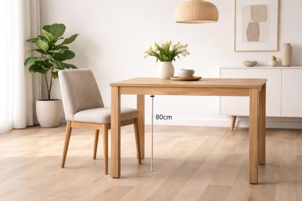 découvrez quelle hauteur de chaise choisir pour une table de 80 cm grâce aux conseils des experts en décoration, pour allier confort et esthétique.